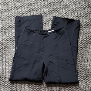 Petite Sophisticate Black Silk Pants